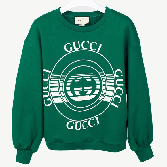 Gucci Forest Cotton Interlocking G Logo Sweatshirt - Picture 2 of 13